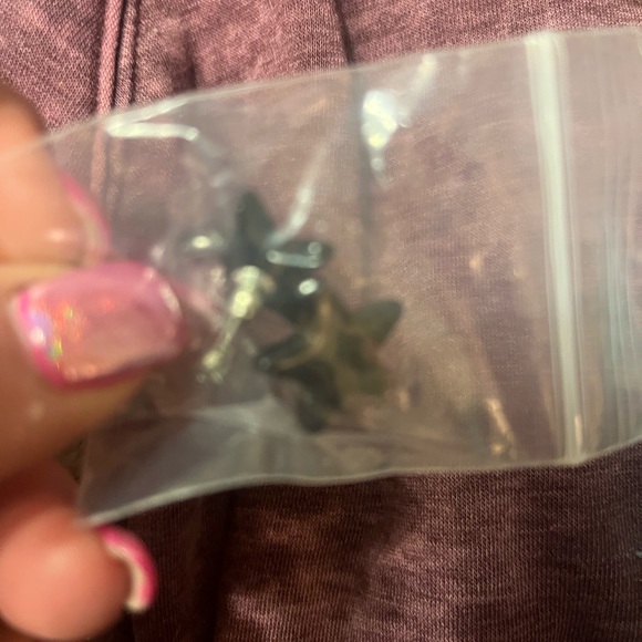NWT black epoxy star studs - Picture 3 of 4